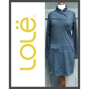 Lole Dark Gray Long sleeve Dress Shawl Neck Size M